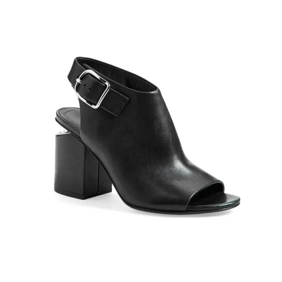 ALEXANDER WANG Black Leather Nadia Sandals 40/ 9.5 - Picture 3 of 5